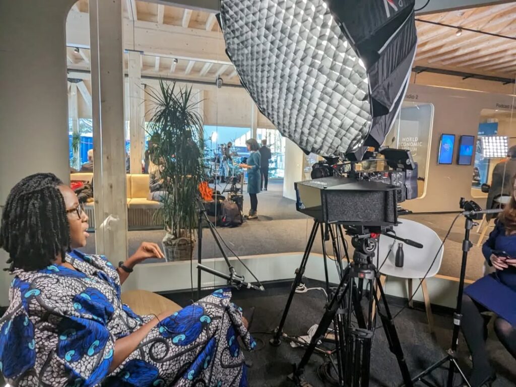 Nyifamu Manzo at a speaking engagement