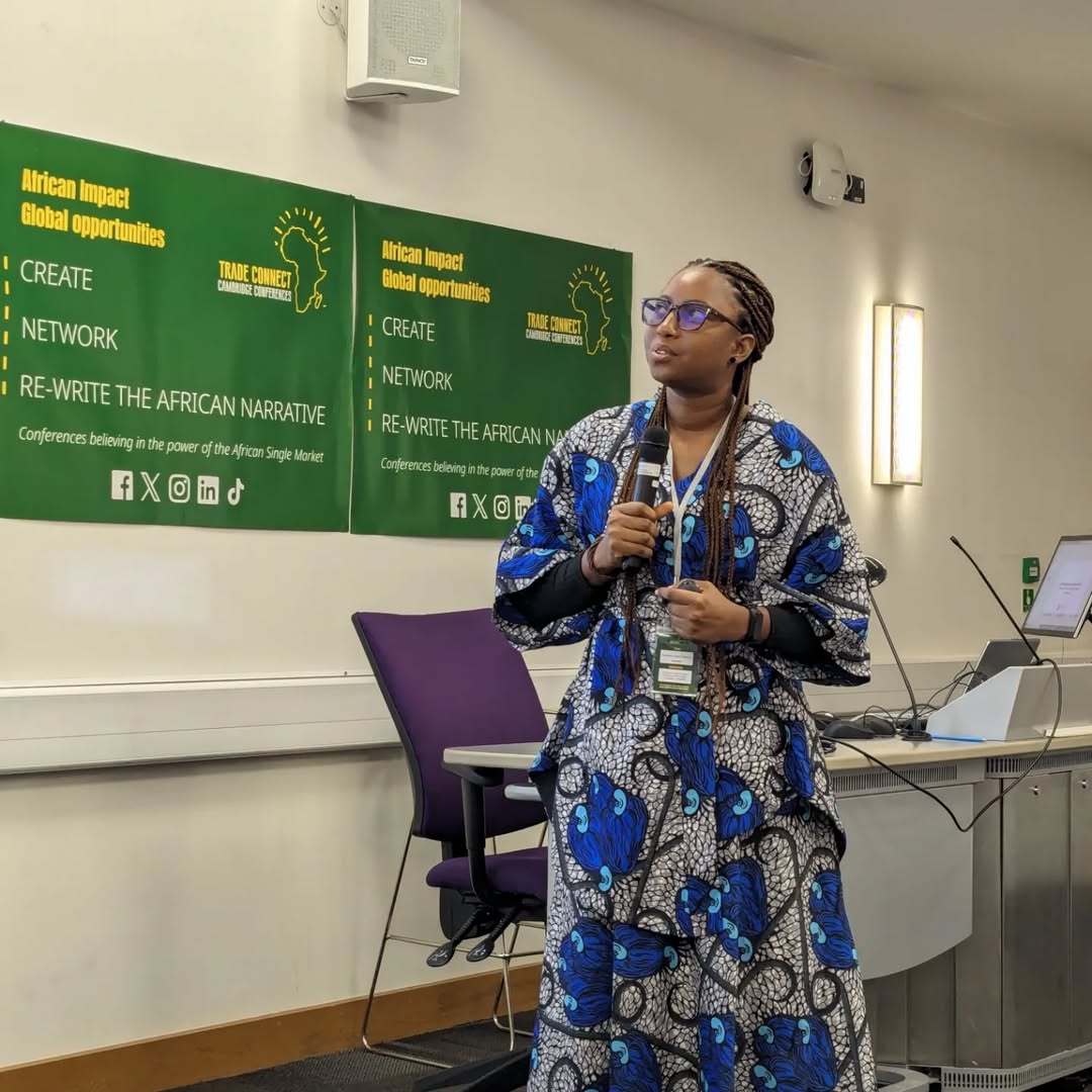 Nyifamu Manzo at a speaking engagement