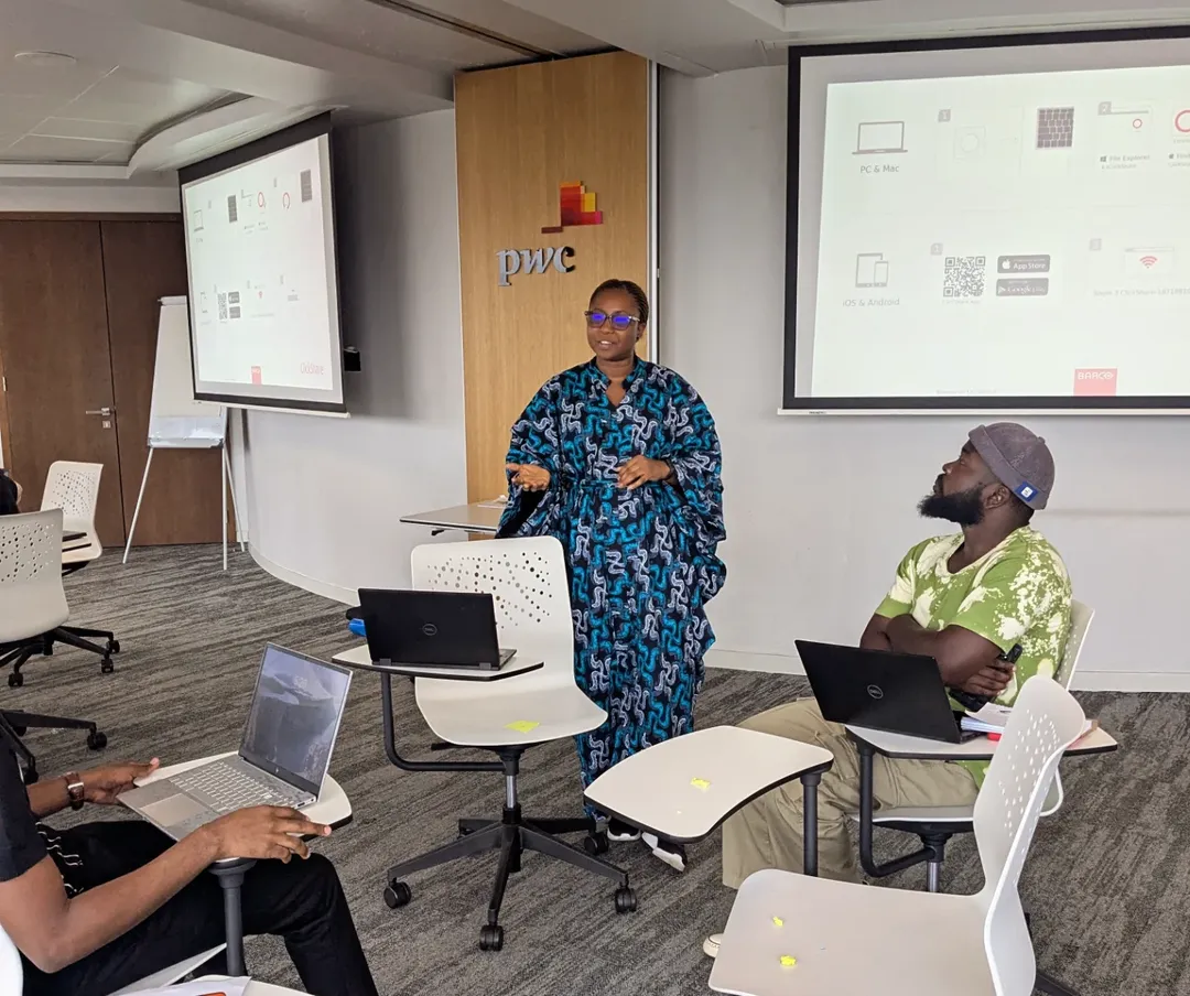 Nyifamu Manzo at a speaking engagement